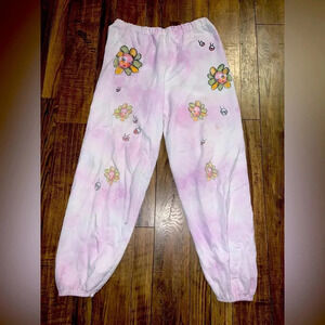 Rare Samii Ryan revolve limited edition flower face sweatpants tie-dyed ombre